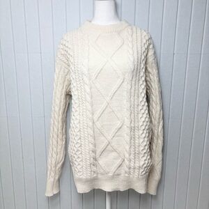 VAMTAC Cream cable-knit sweater oversized pullover Size M